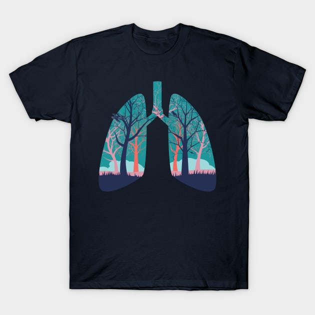 Abstract forest in the lungs T-Shirt by AnnArtshock